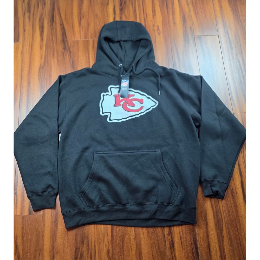 Fanatics Kansas City Chiefs NFL Hoodie Black Mens XL Pullover Sweatshirt NWT